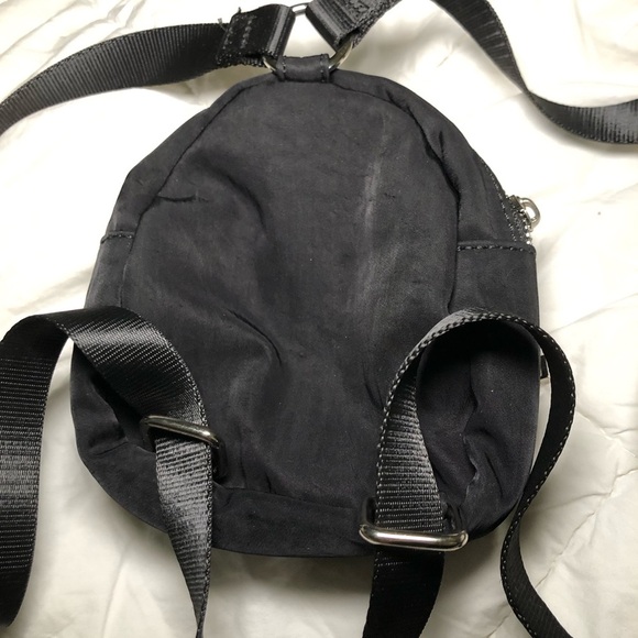 Dolls Kill Mini Backpack Black Nylon 6"H X 4"W Small Mini Back Pack - Picture 5 of 6
